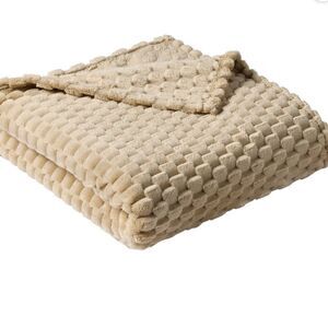 Better Homes and Gardens Papryus Beige Bubble Luxurious Throw Blanket